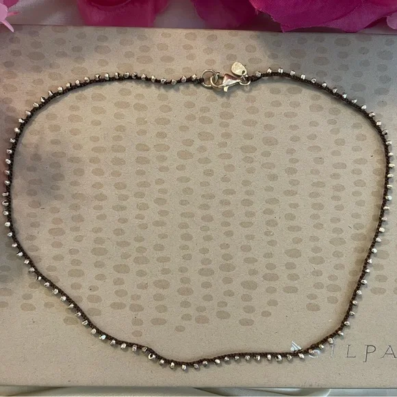 Silpada Silk Cord with Sterling Silver Beads Necklace N2107 RARE - Picture 4 of 13